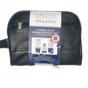 IZOD Athletics Travel Toiletry 4 Piece Set - Black